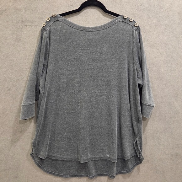 JANE & DELANCY Tops - Jane & Delancy Tunic Sweatshirt Top Womens Size XL Button Accents Oversize Comfy